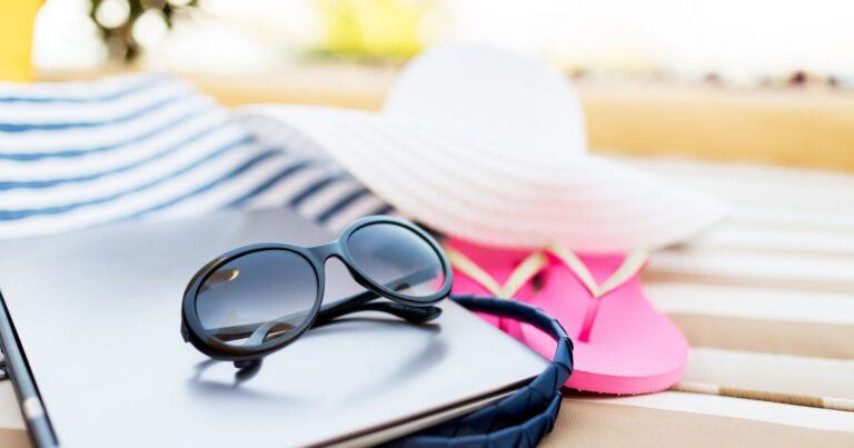 laptop, sunglasses, hat for side income after 50 post